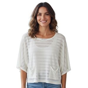 Pure + Good Elegant White Crop Top by Pure Good